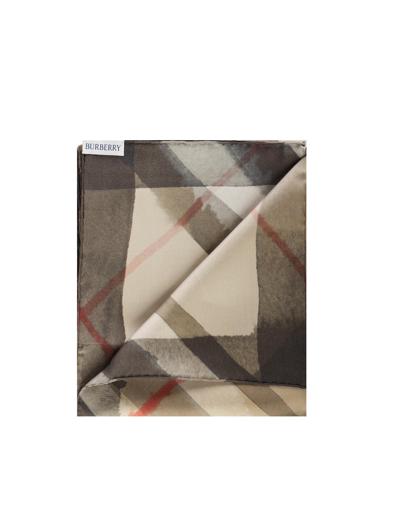 Foulard in seta Check effetto acquerello 8121392 A2021 BURBERRY 
