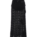 Gonna midi in crochet con fiori 106861 A3B8Z99 PINKO 