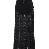 Gonna midi in crochet con fiori 106861 A3B8Z99 PINKO 