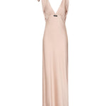 Abito lungo in satin MF5894 1254F0924 MIU MIU 