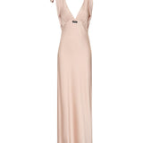 Abito lungo in satin MF5894 1254F0924 MIU MIU 
