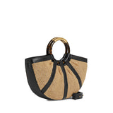 Borsa Shell in paglia e pelle E1U5D180101 846 COCCINELLE 
