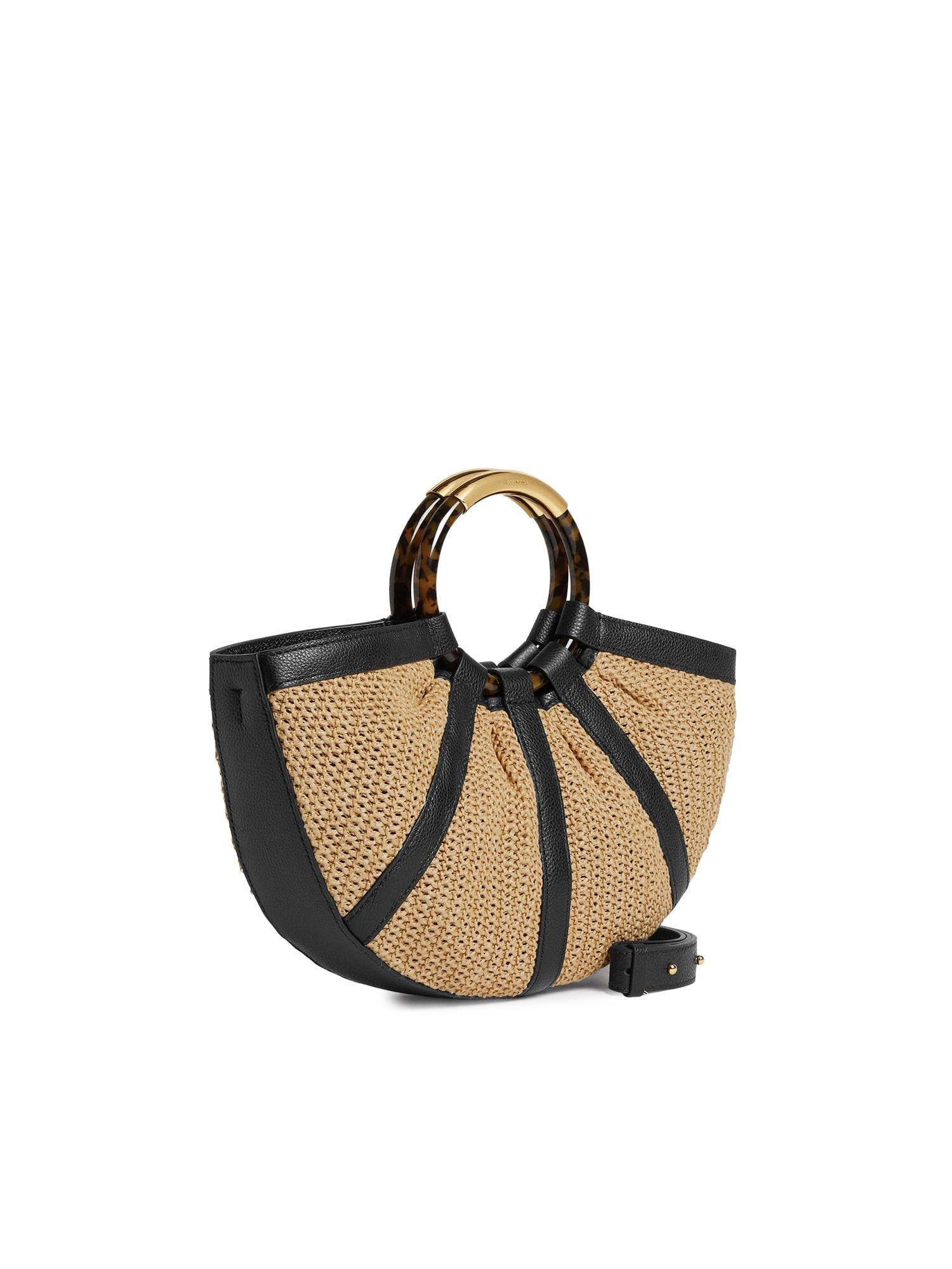 Borsa Shell in paglia e pelle E1U5D180101 846 COCCINELLE 