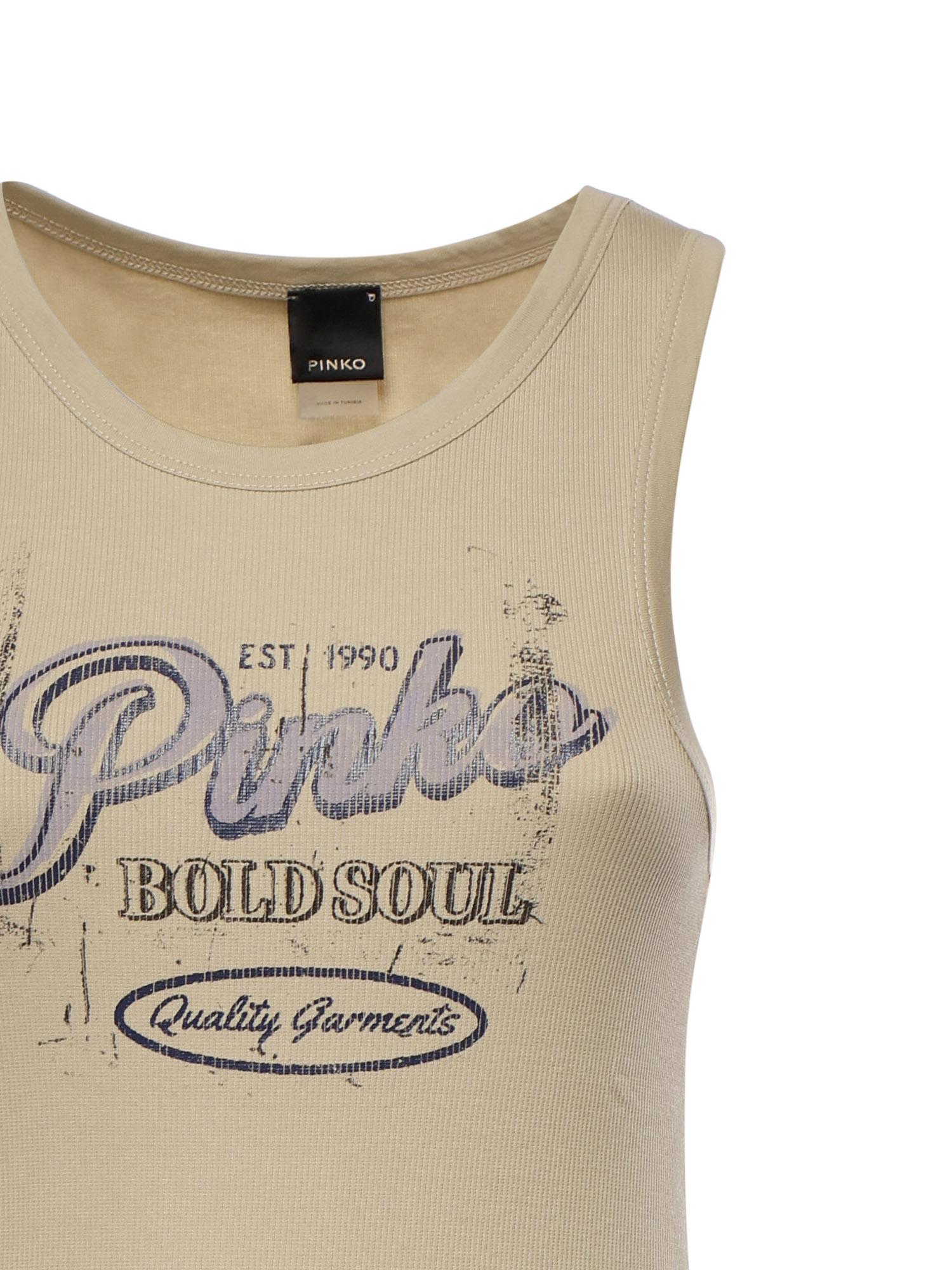 Tank top con lettering vintage 106900 A3BYC19 PINKO 