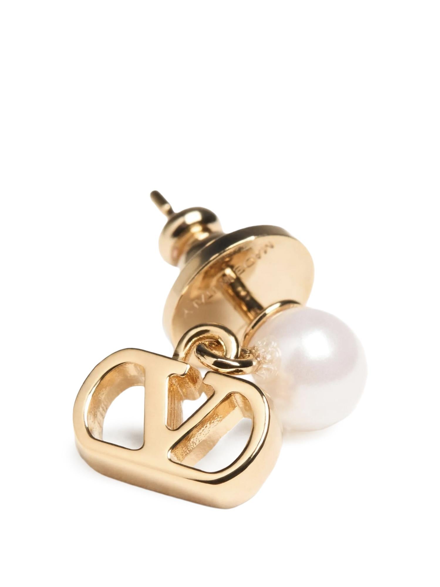 Orecchini Vlogo Signature in metallo e perle 8W2J0X81 DHCR5G VALENTINO GARAVANI 