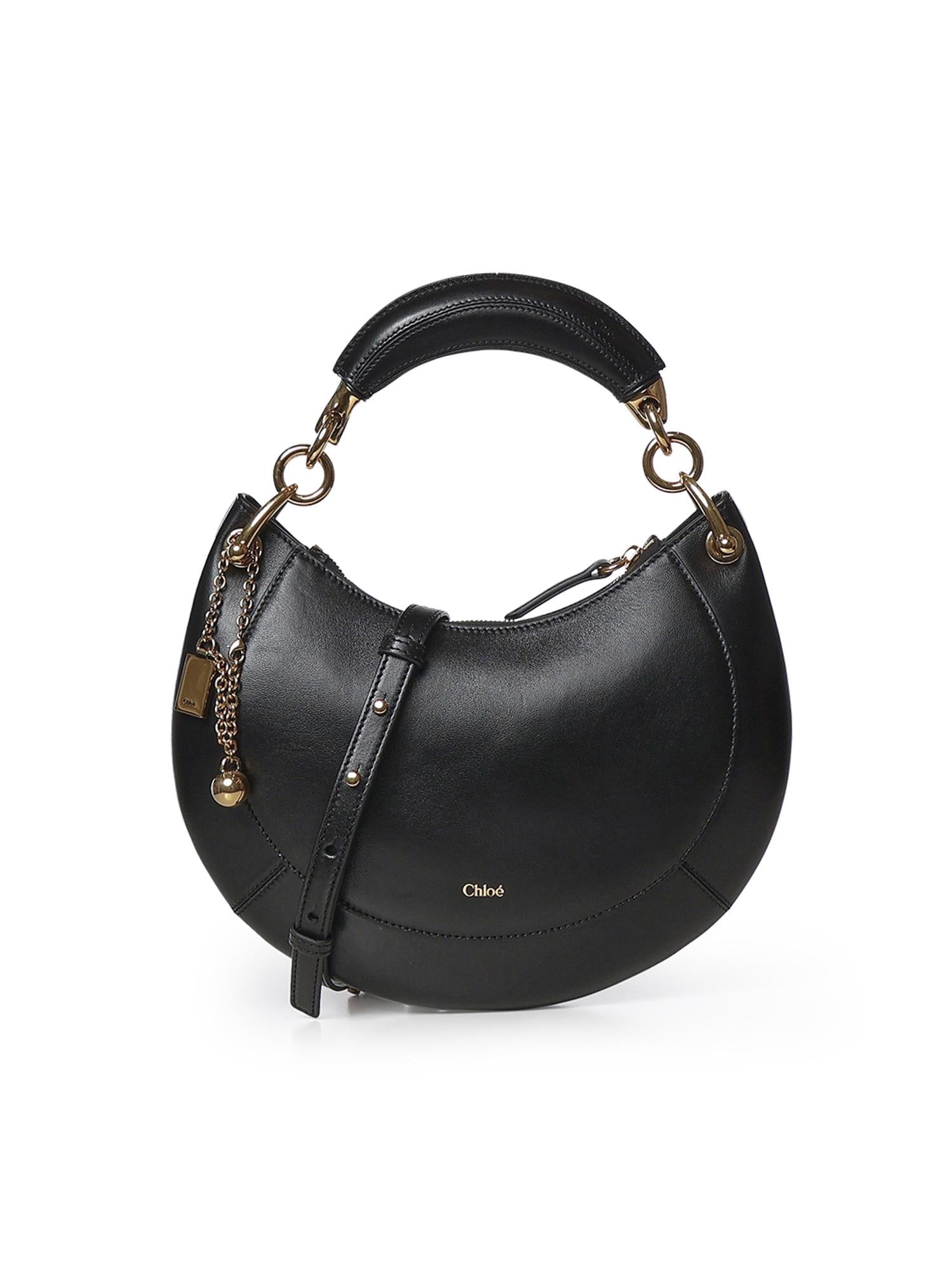 Borsa hobo Chloé Banana piccola in pelle CH26AS921S60 001 CHLOÉ 