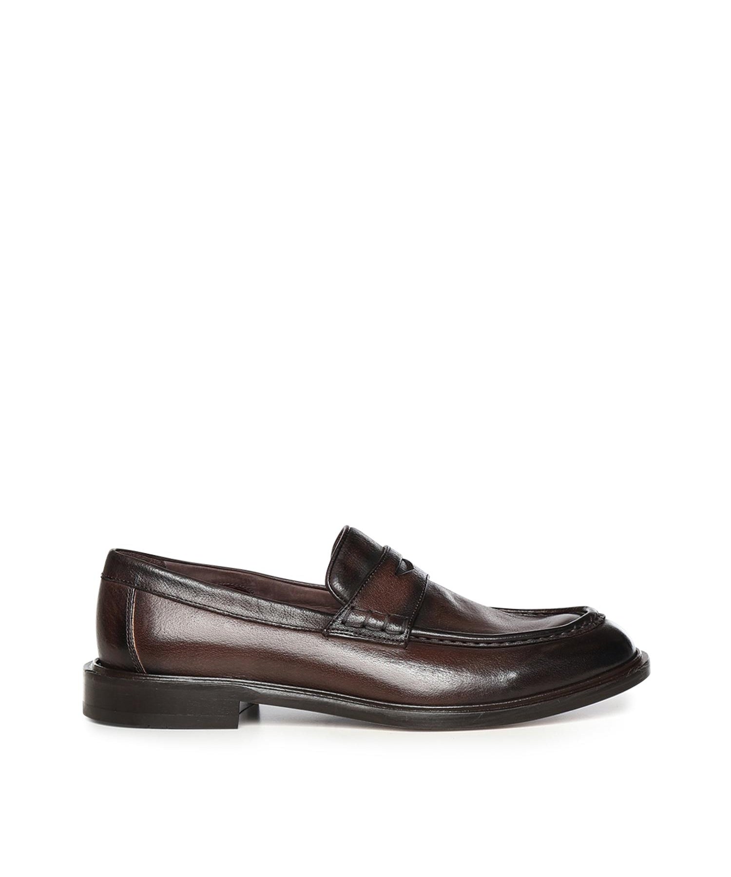 Mocassini in pelle U1754 CHOCCOLAT STURLINI 
