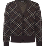 Cardigan in lana e cashmere Check 8115705 B2412 BURBERRY 