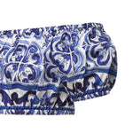 Top corto in popeline stampa maiolica F755RT HH5BAHA3TN DOLCE & GABBANA 