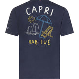T-shirt con ricamo in cotone PRL0002 02502L MC2 SAINT BARTH 