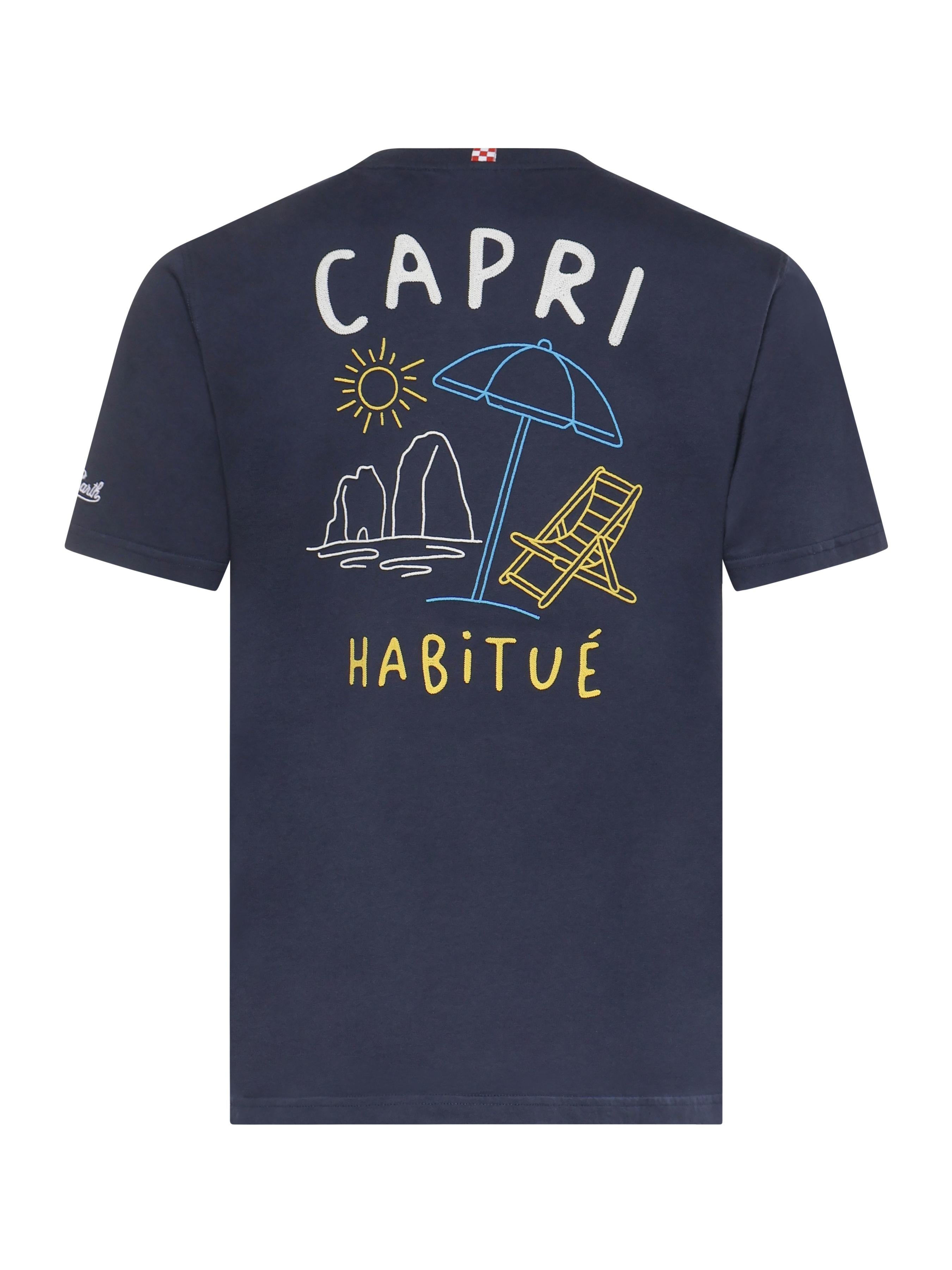 T-shirt con ricamo in cotone PRL0002 02502L MC2 SAINT BARTH 