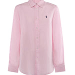 Camicia in lino con logo 211970730 514 POLO RALPH LAUREN 