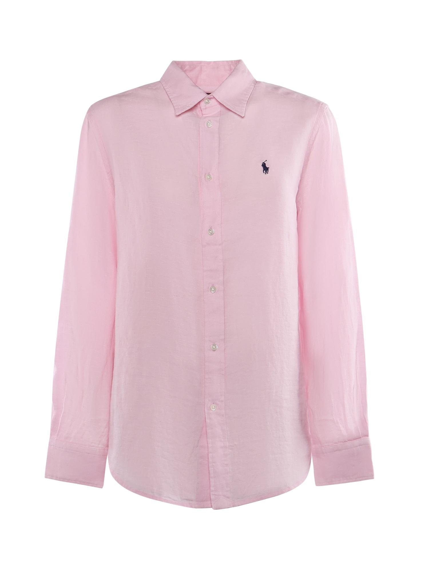 Camicia in lino con logo 211970730 514 POLO RALPH LAUREN 
