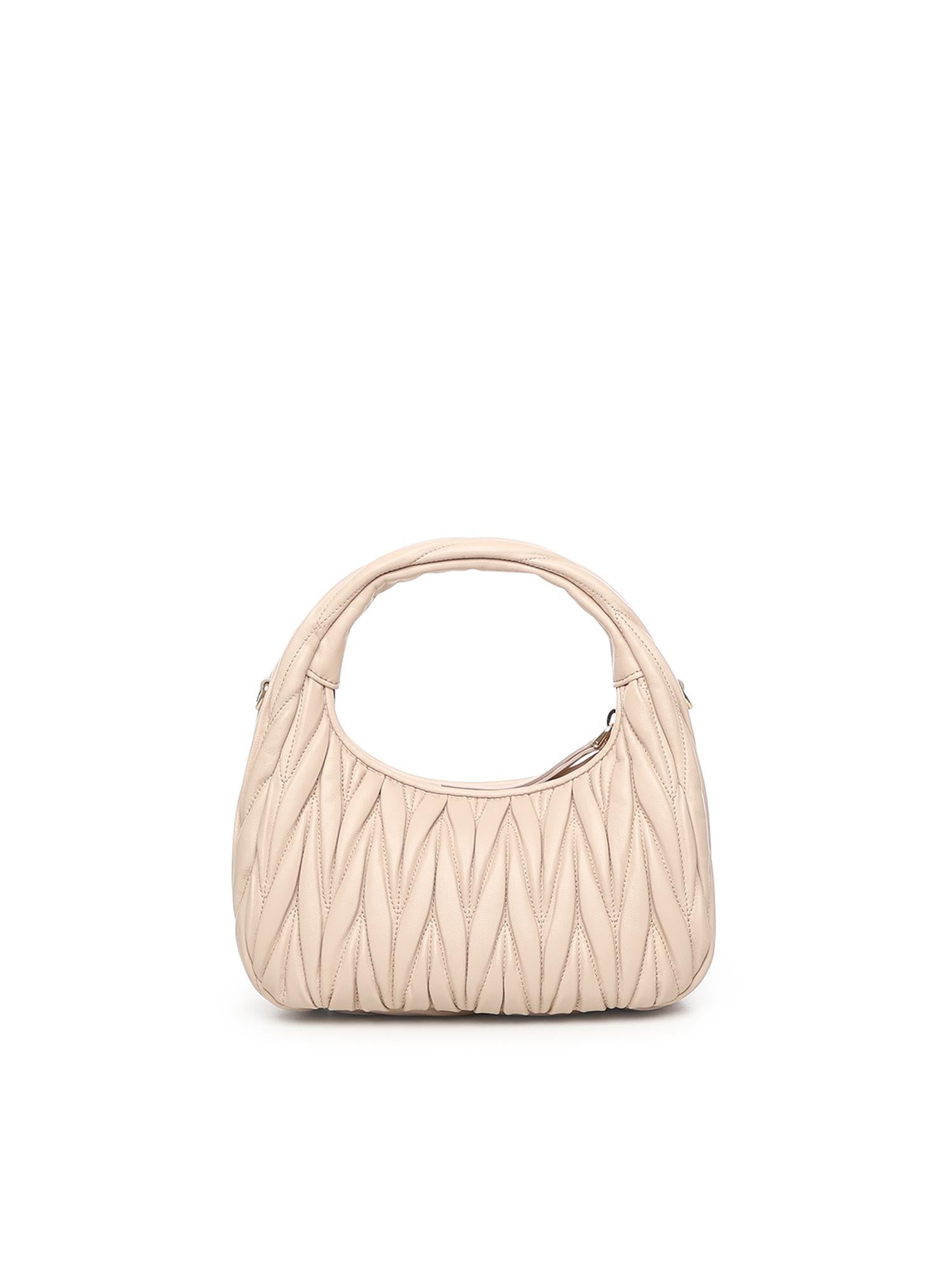 Borsa hobo Wander in nappa matelassé 5BC125 AN88F0236 MIU MIU 