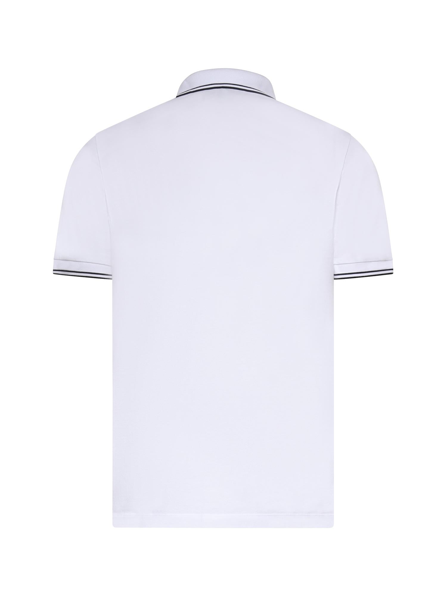 Polo in piqué di cotone con patch Compass L1S152200010 S0018V1001 STONE ISLAND 