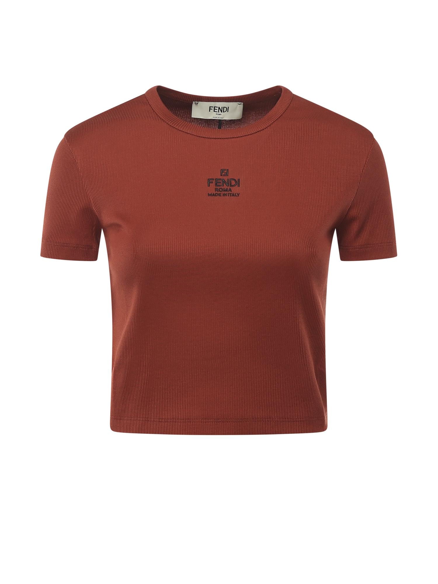 Top cropped in cotone FS8110 ANQMF1T6K FENDI 