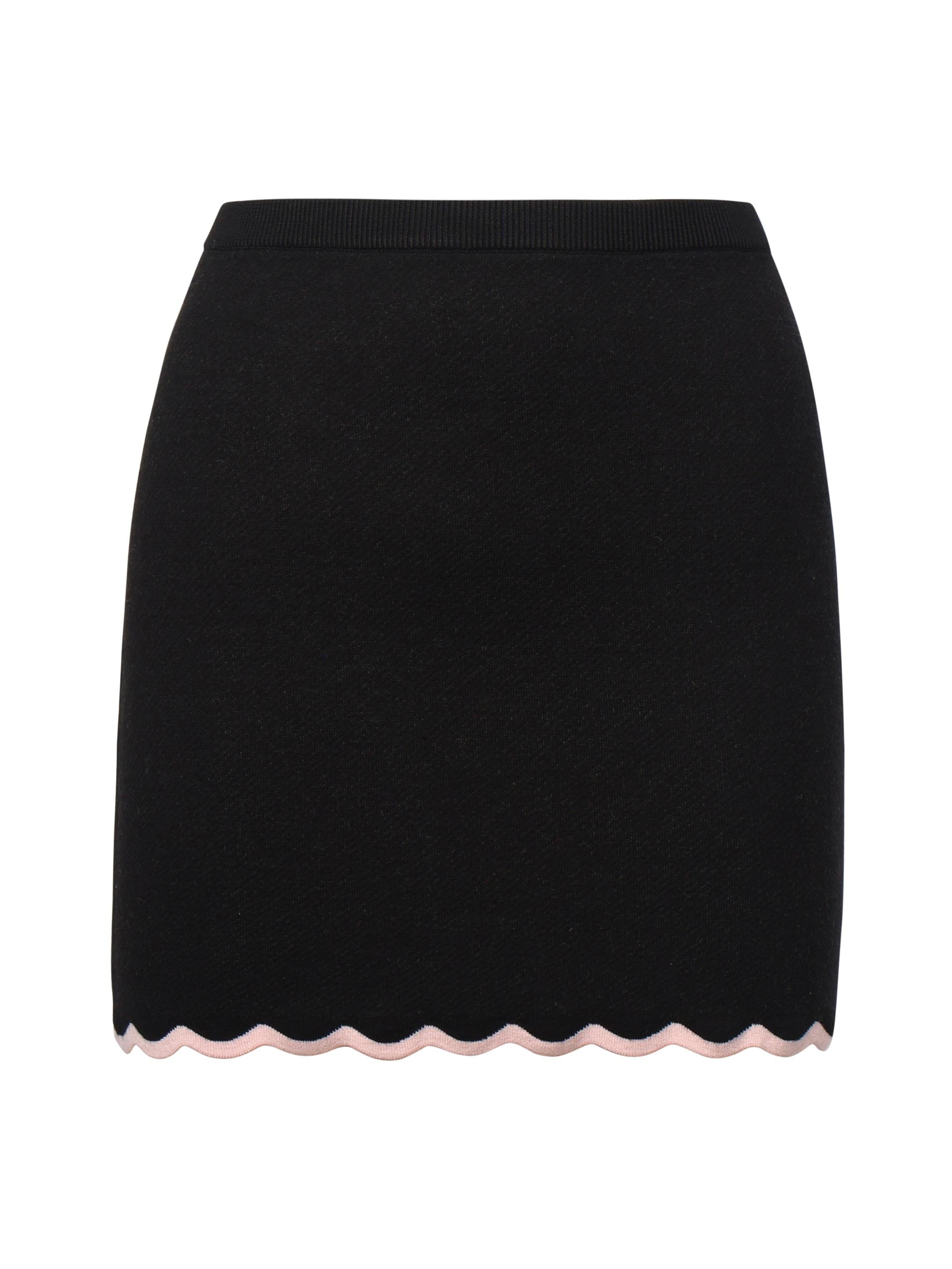 Donella Knit Mini Skirt KB0007 BLACK FOR LOVE & LEMONS 
