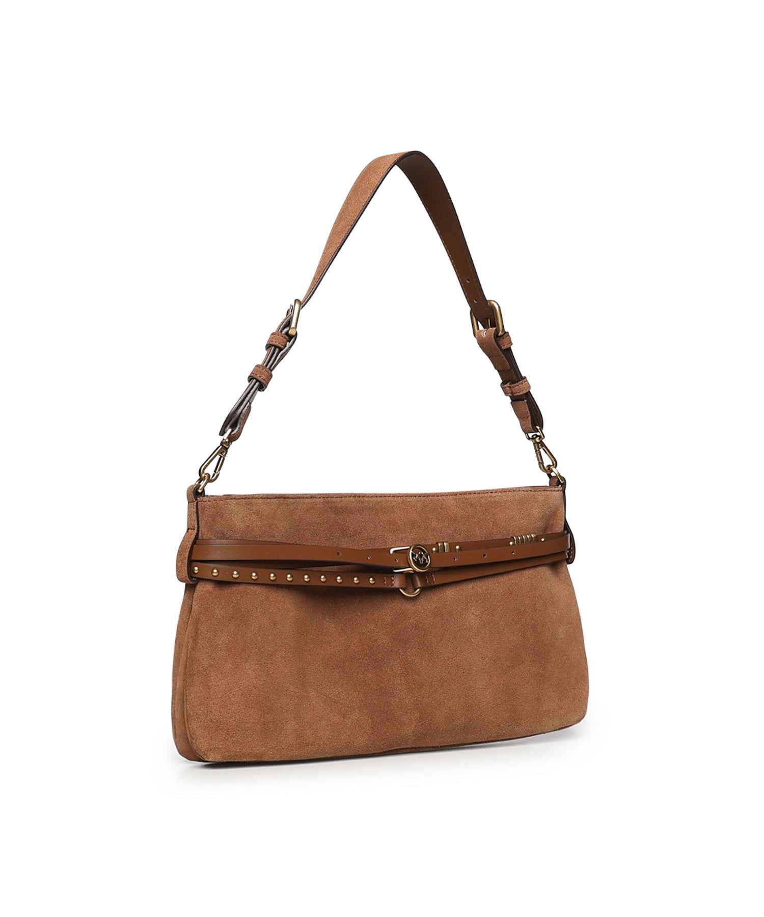 Borsa a spalla media Belt Bag in suede 106176 A0F6L17Q PINKO 