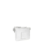 Borsa a tracolla in pelle con logo 73BP9VT03 LOLLI POPPOP SILVER V° 73 