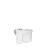 Borsa a tracolla in pelle con logo 73BP9VT03 LOLLI POPPOP SILVER V° 73 