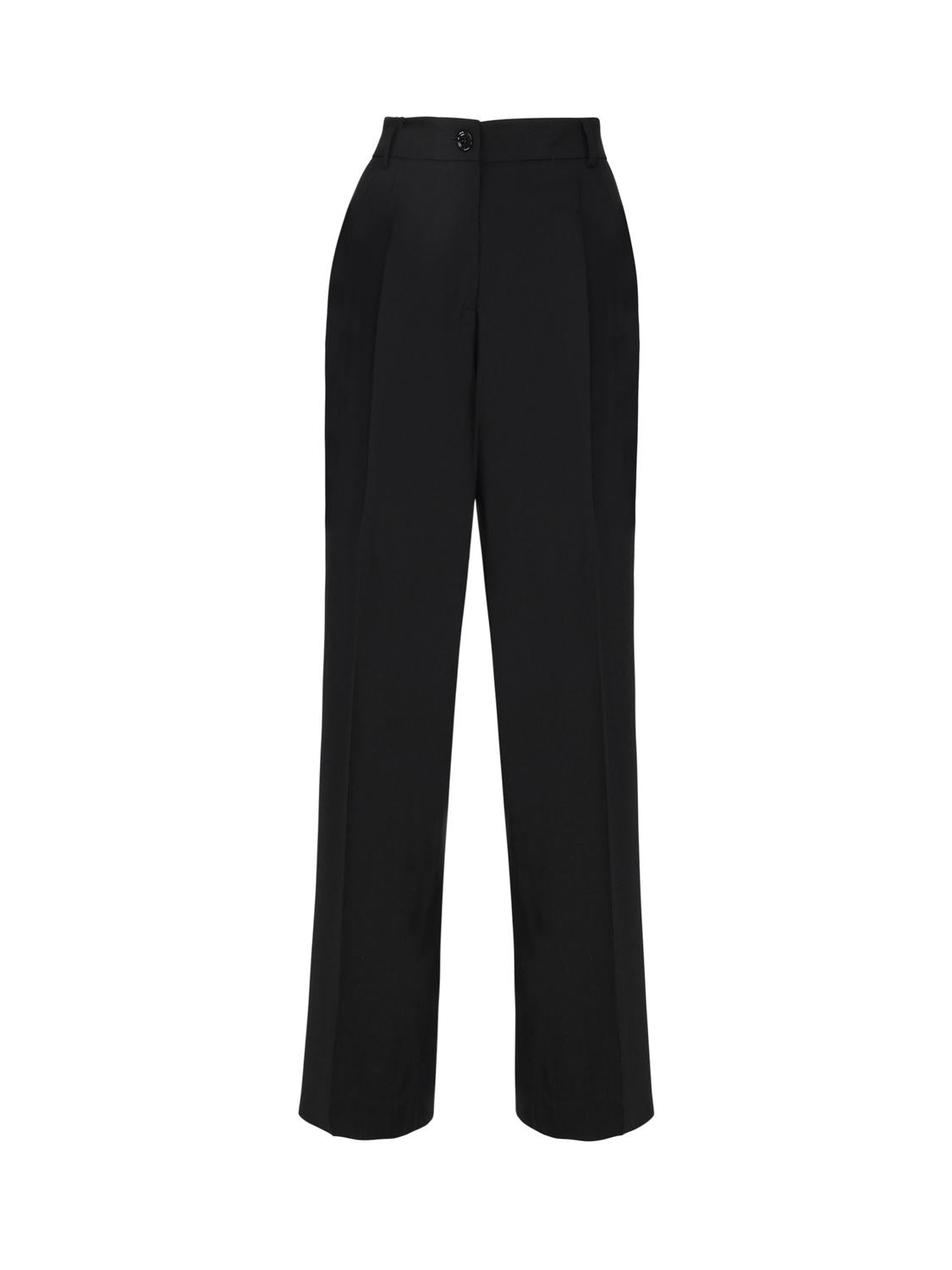 Pantaloni a vita alta con pieghe FTC17T FUBGBN0000 DOLCE & GABBANA 