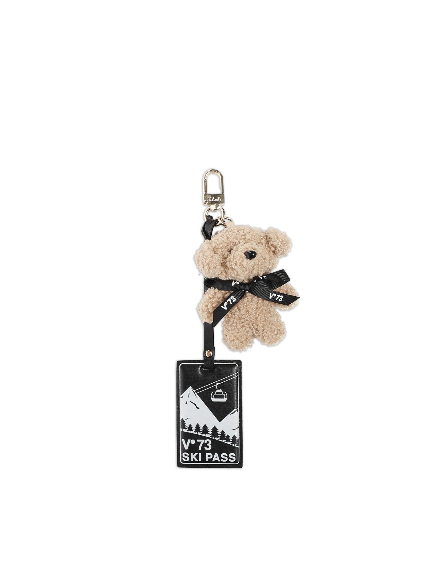 Portachiavi con logo<BR/> 73PC9IX01 DOGINONATURALE/NERO V° 73 