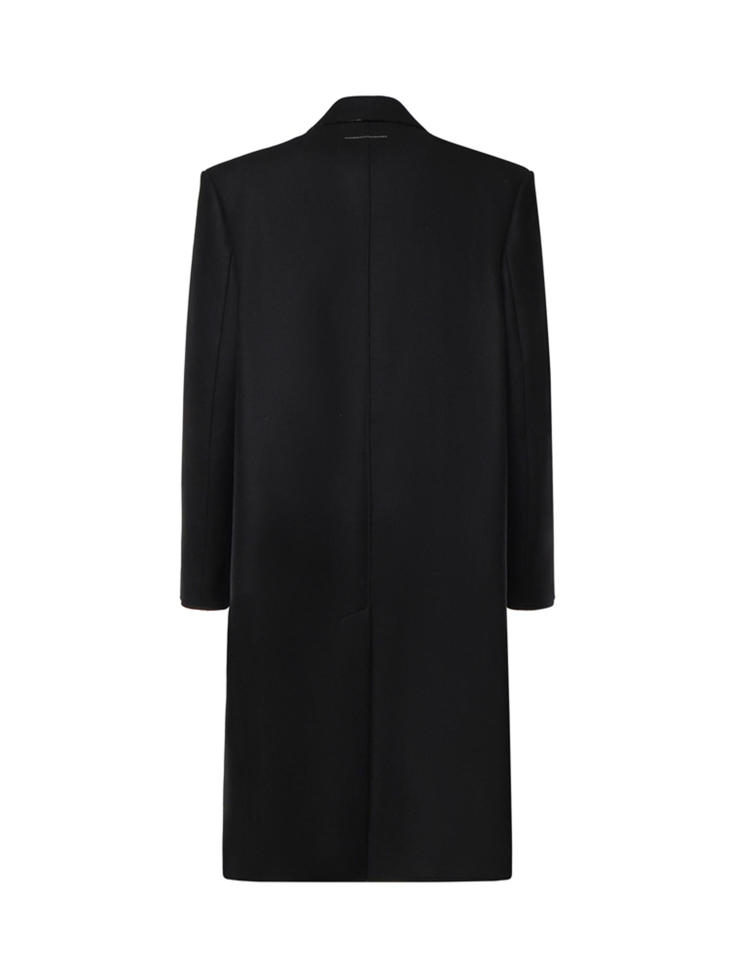 Cappotto monopetto in feltro di lana SH0AA0027 S52207900 MM6 Maison Margiela 