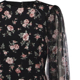 Abito in charmeuse stampa Rose vintage F611DT FSA8CHN5XQ DOLCE & GABBANA 