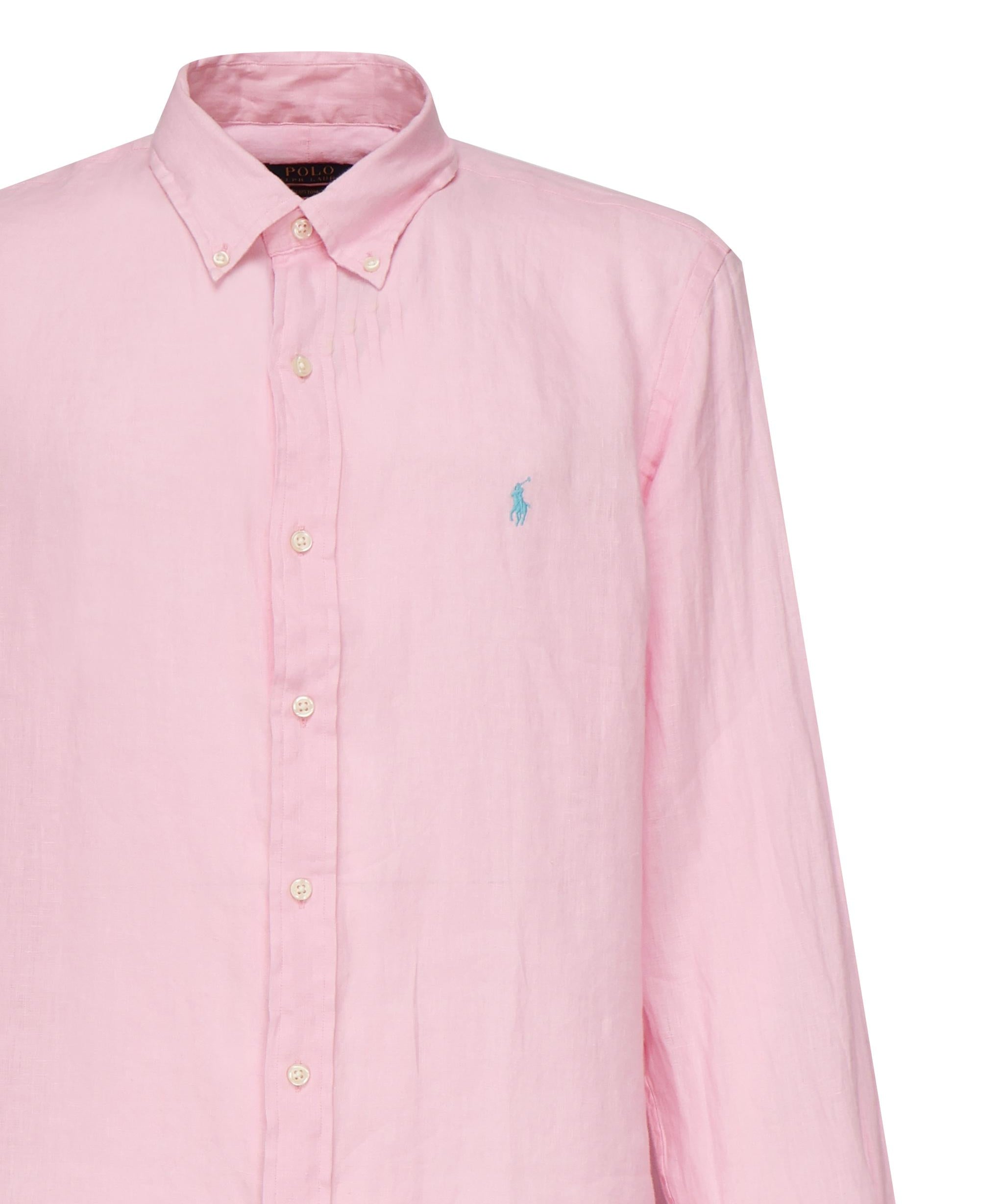 Camicia in lino con logo 710966294 009 POLO RALPH LAUREN 