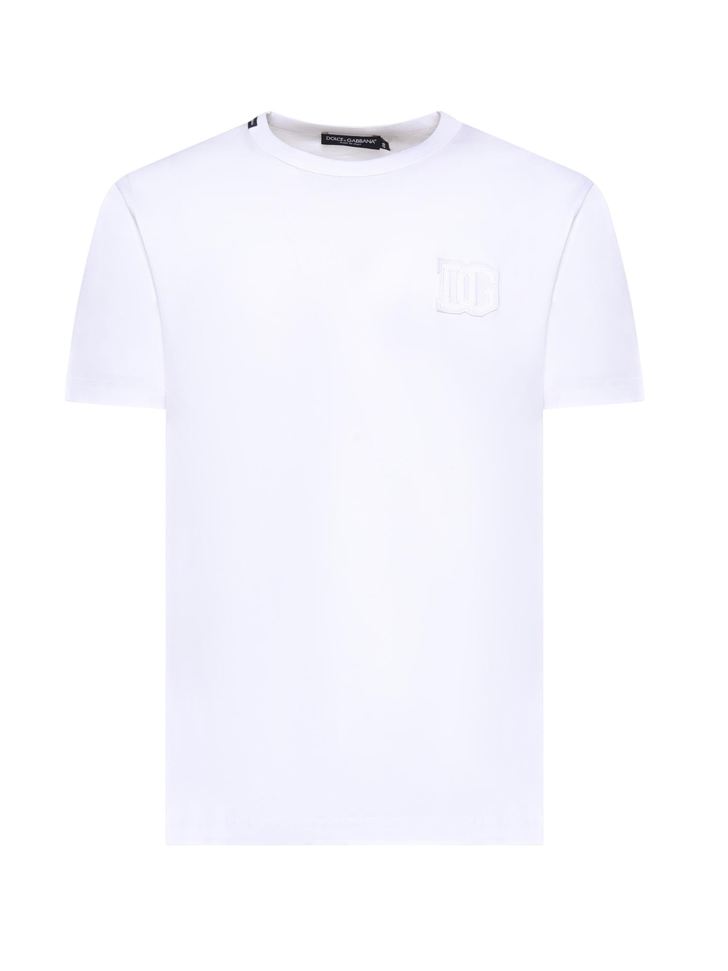 T-shirt in cotone con logo G8PV1Z G7P3NW0800 DOLCE & GABBANA 