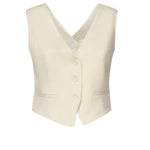 Gilet in twill di viscosa e lino DJ676 IF0041DXXX004 DONDUP 
