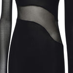 Abito con cut-out in maglia di seta AA9R2801K061B 995 ALAIA 