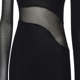 Abito con cut-out in maglia di seta AA9R2801K061B 995 ALAIA 