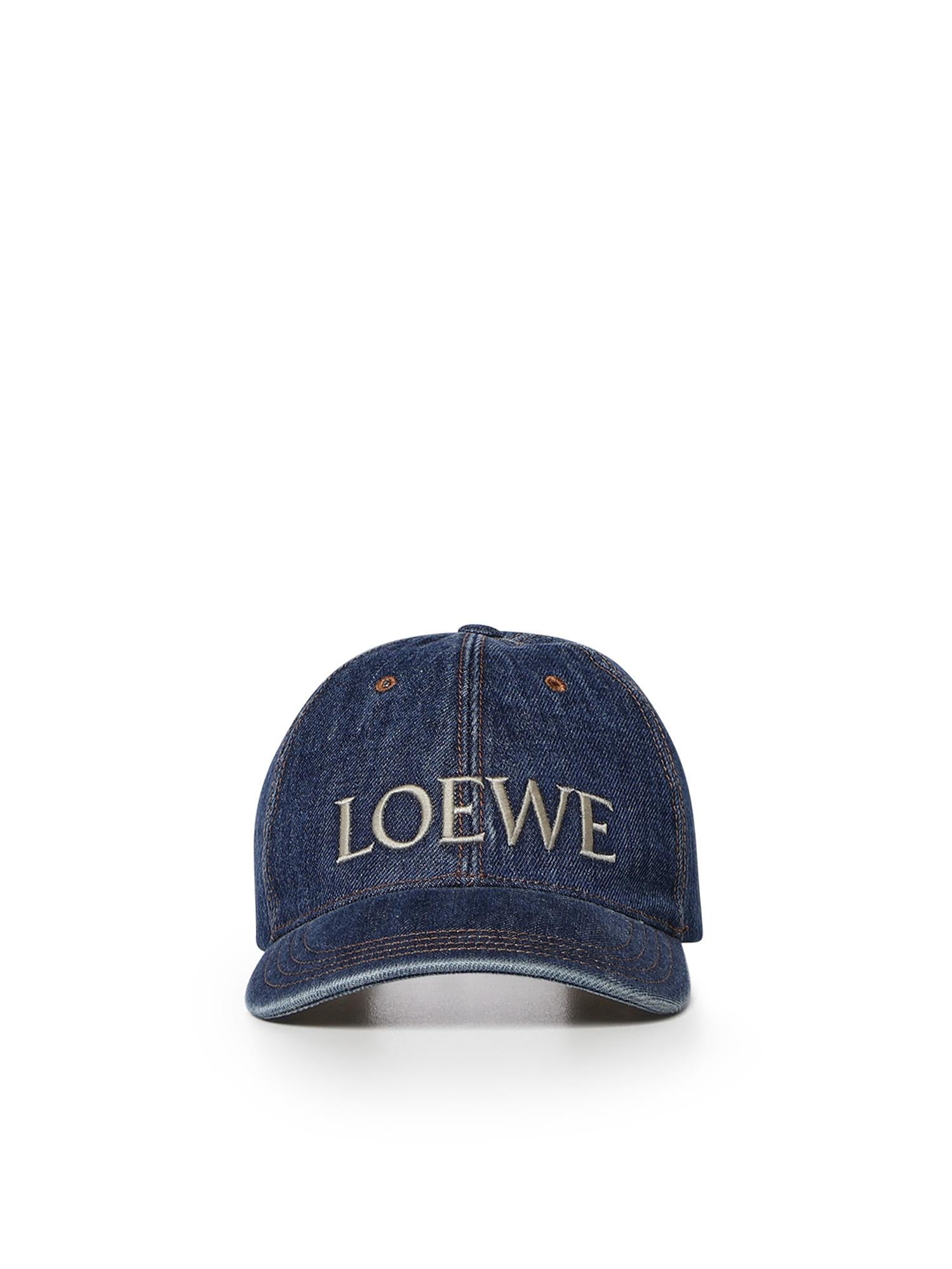 Cappello in denim con logo K820358X49 8798 LOEWE 