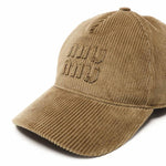 Cappello da baseball in velluto a coste 5HC179 2F81F0401 MIU MIU 