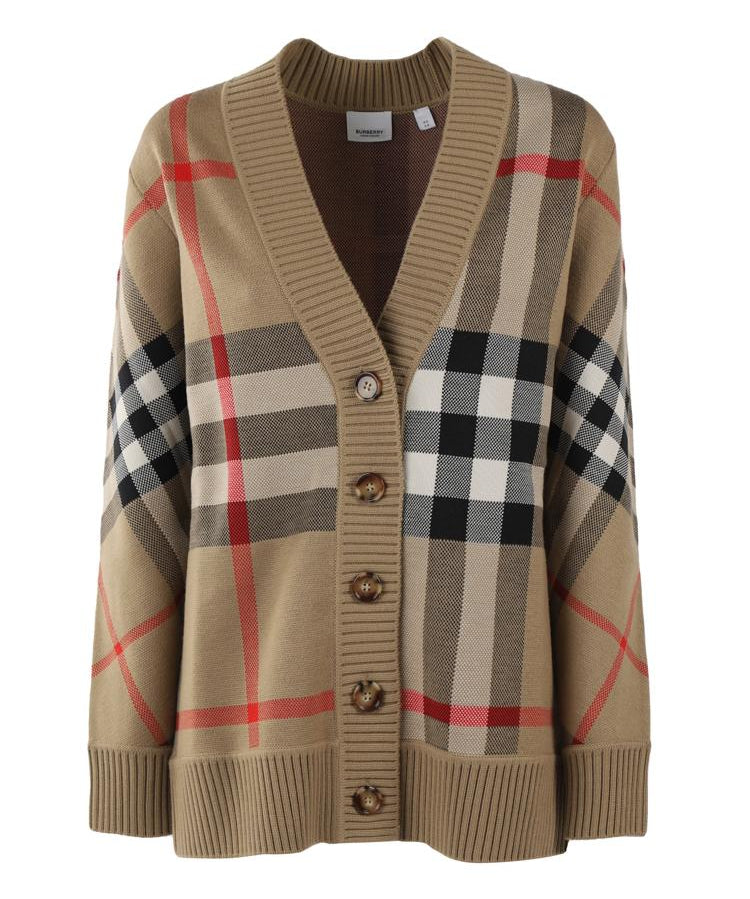 Cardigan in misto lana Check 8039153 A7026 BURBERRY 