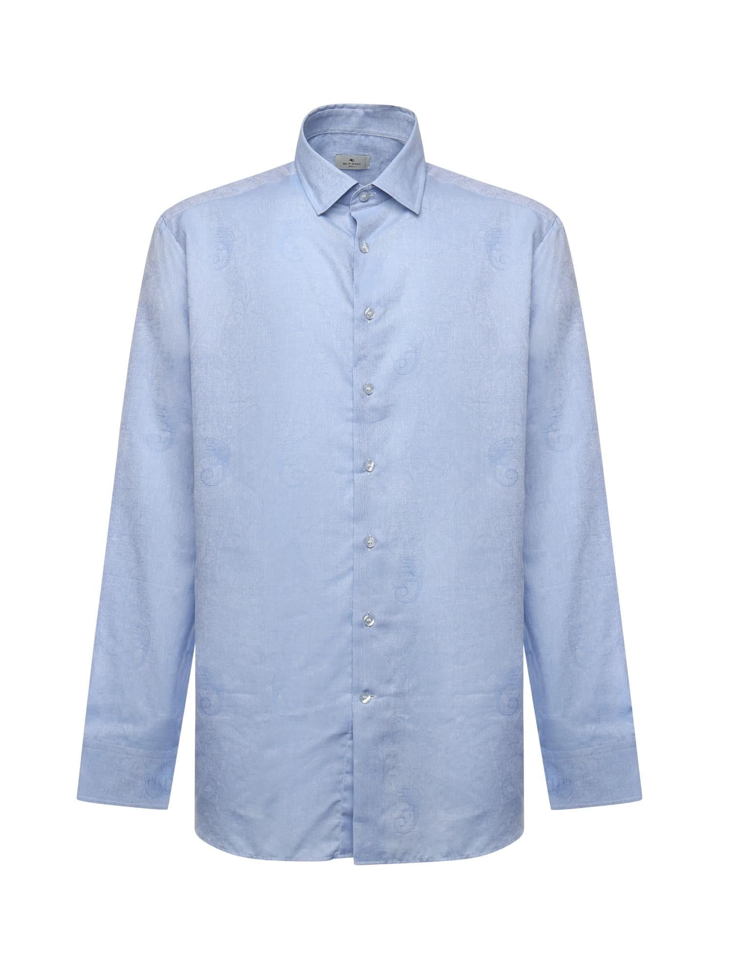 Camicia in cotone e jacquard con stampa gechi MRIB0001 99TJ590B0028 ETRO 