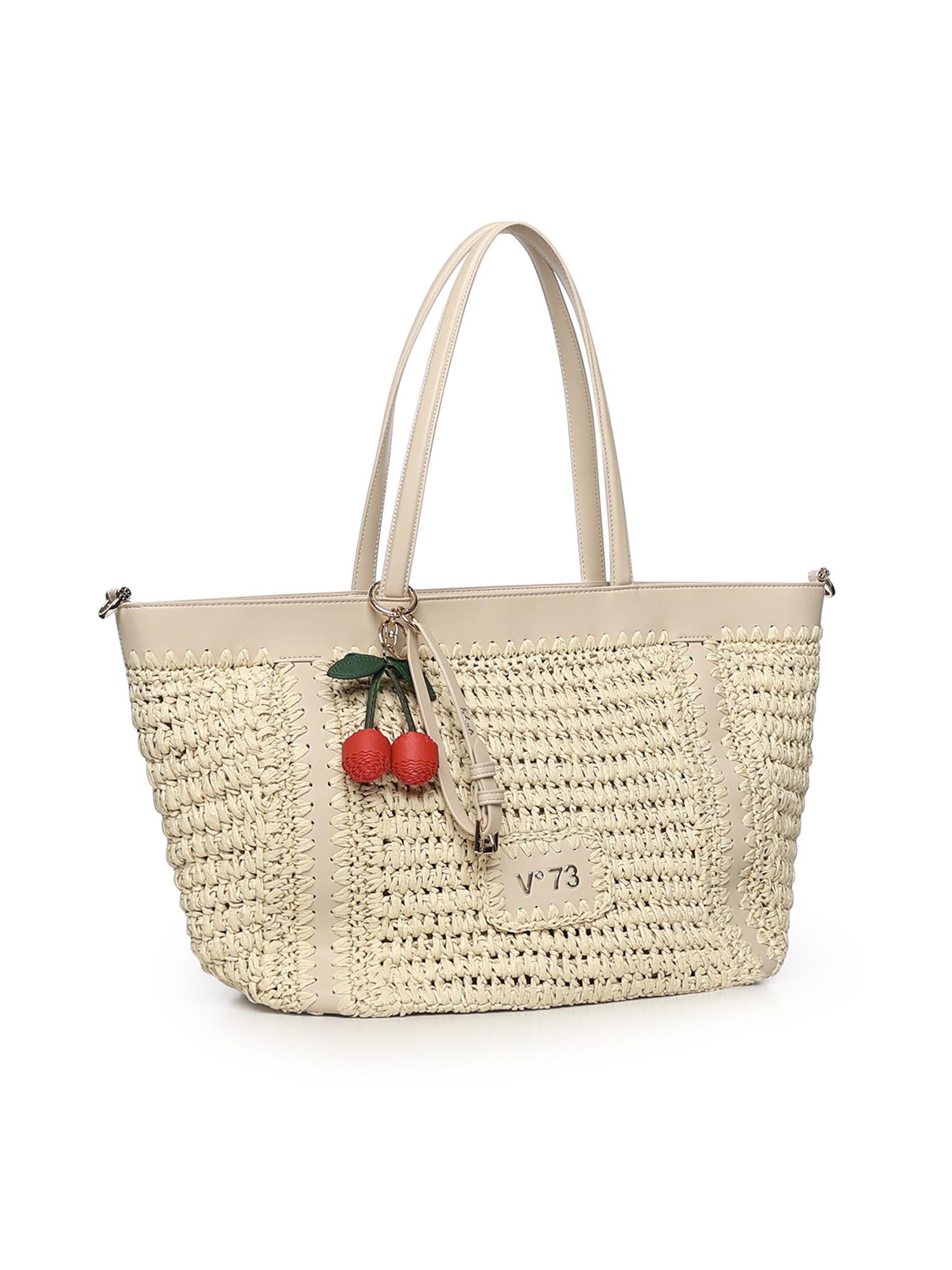 Borsa shopping con logo 73BS9M301 ALISYAOFF WHITE V° 73 
