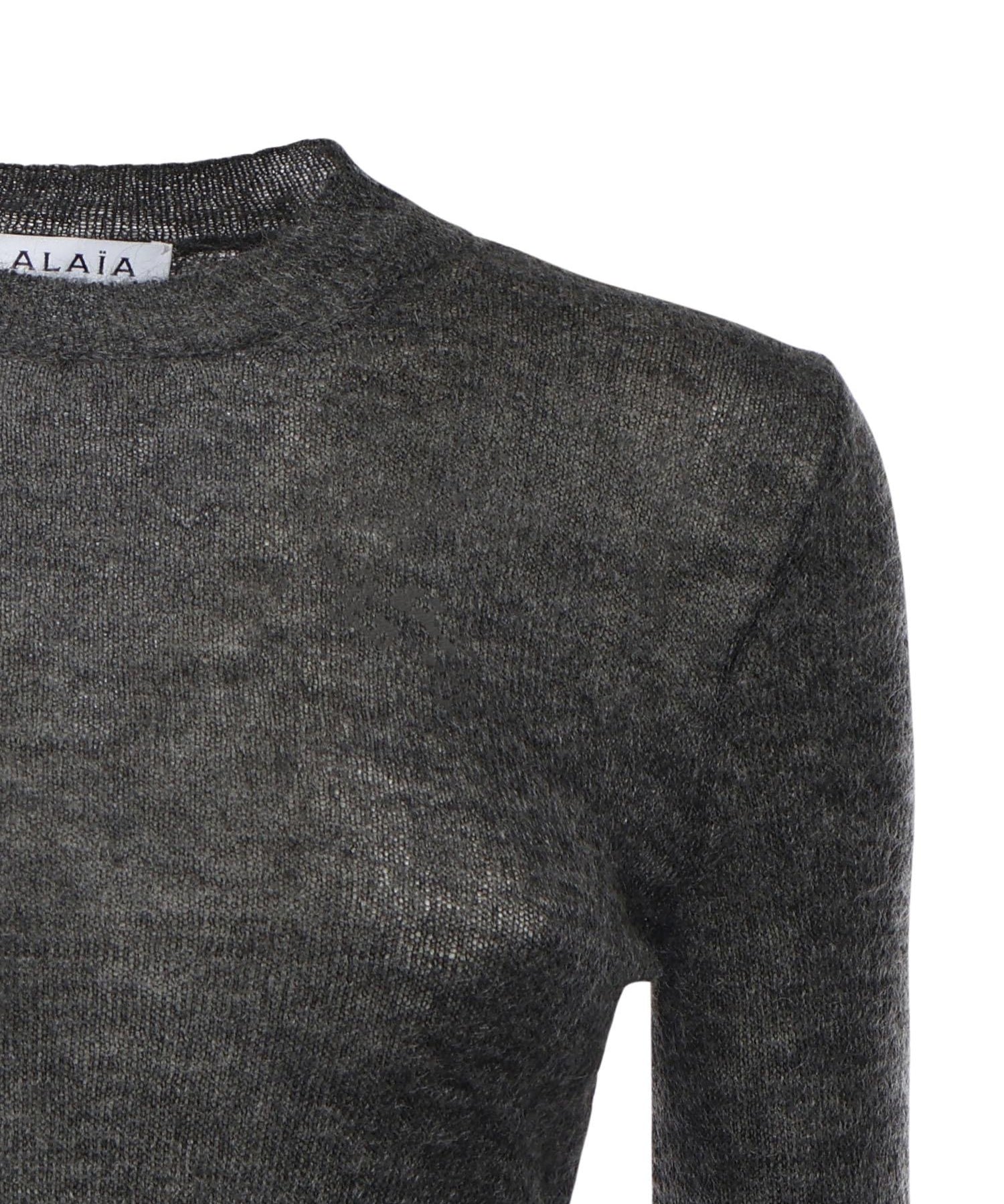 Pullover in misto mohair con ruches AA9G0076K101B 821 ALAIA 
