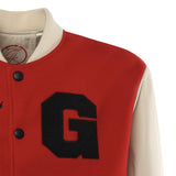 Bomber Varsity in nappa e tessuto VARSITY NAPPAROSSO GIULIANO GALIANO 