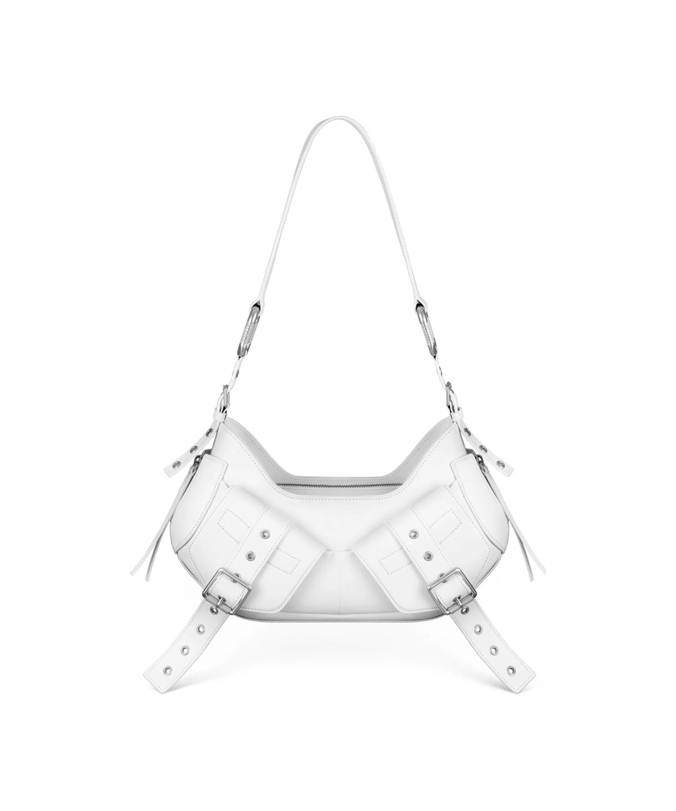 Borsa a spalla Y2K.001 FBBP70001 -BIANCO/NIKEL BIASIA 