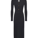 Vestito midi maglia a costine 5BGK55 5891ZJBLK MARCIANO BY GUESS 