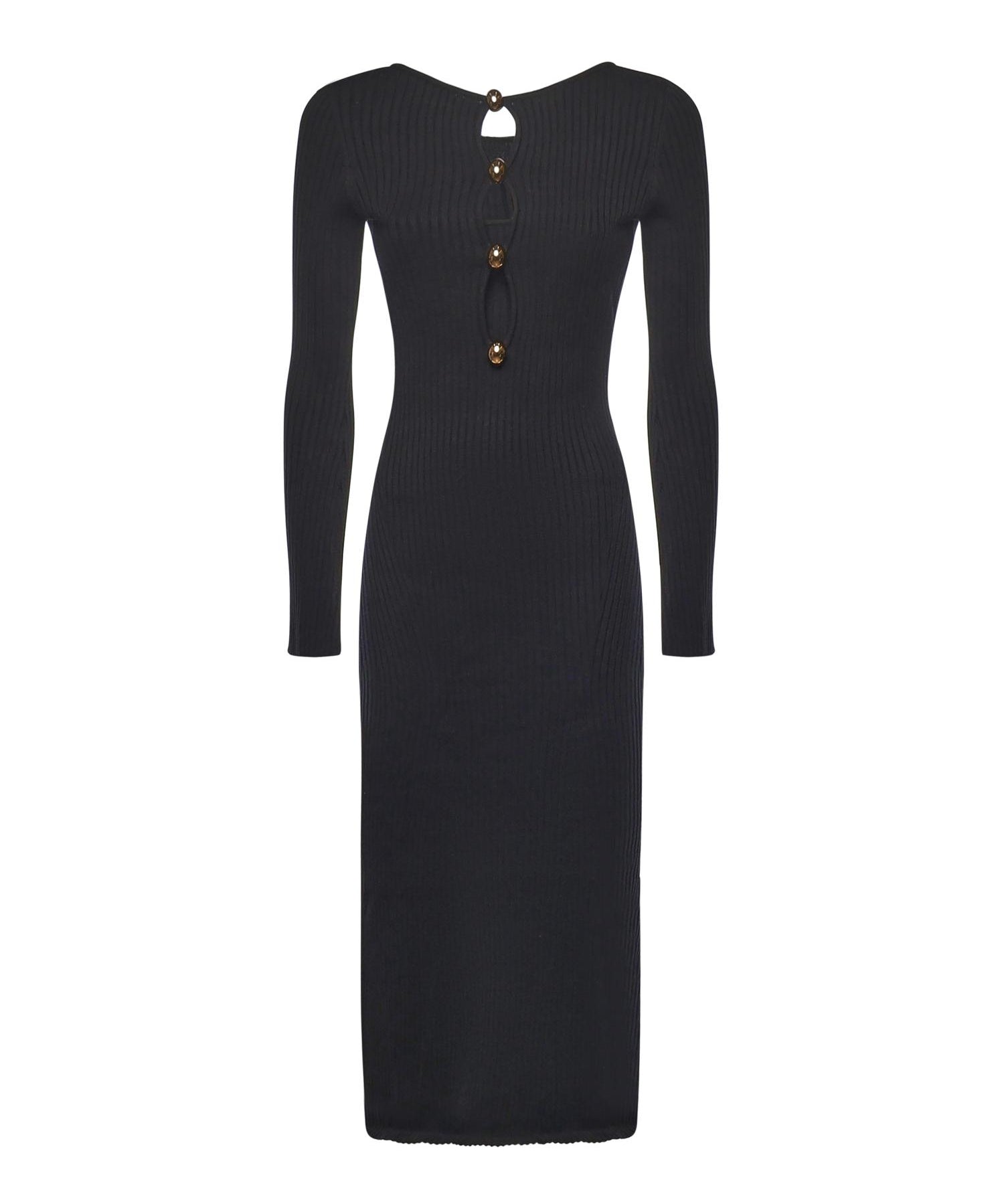 Vestito midi maglia a costine 5BGK55 5891ZJBLK MARCIANO BY GUESS 