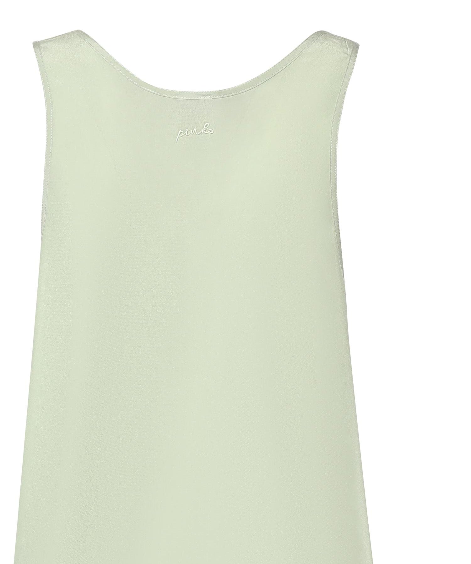 Top a canotta in seta sand wash 104670 A2T7S86 PINKO 