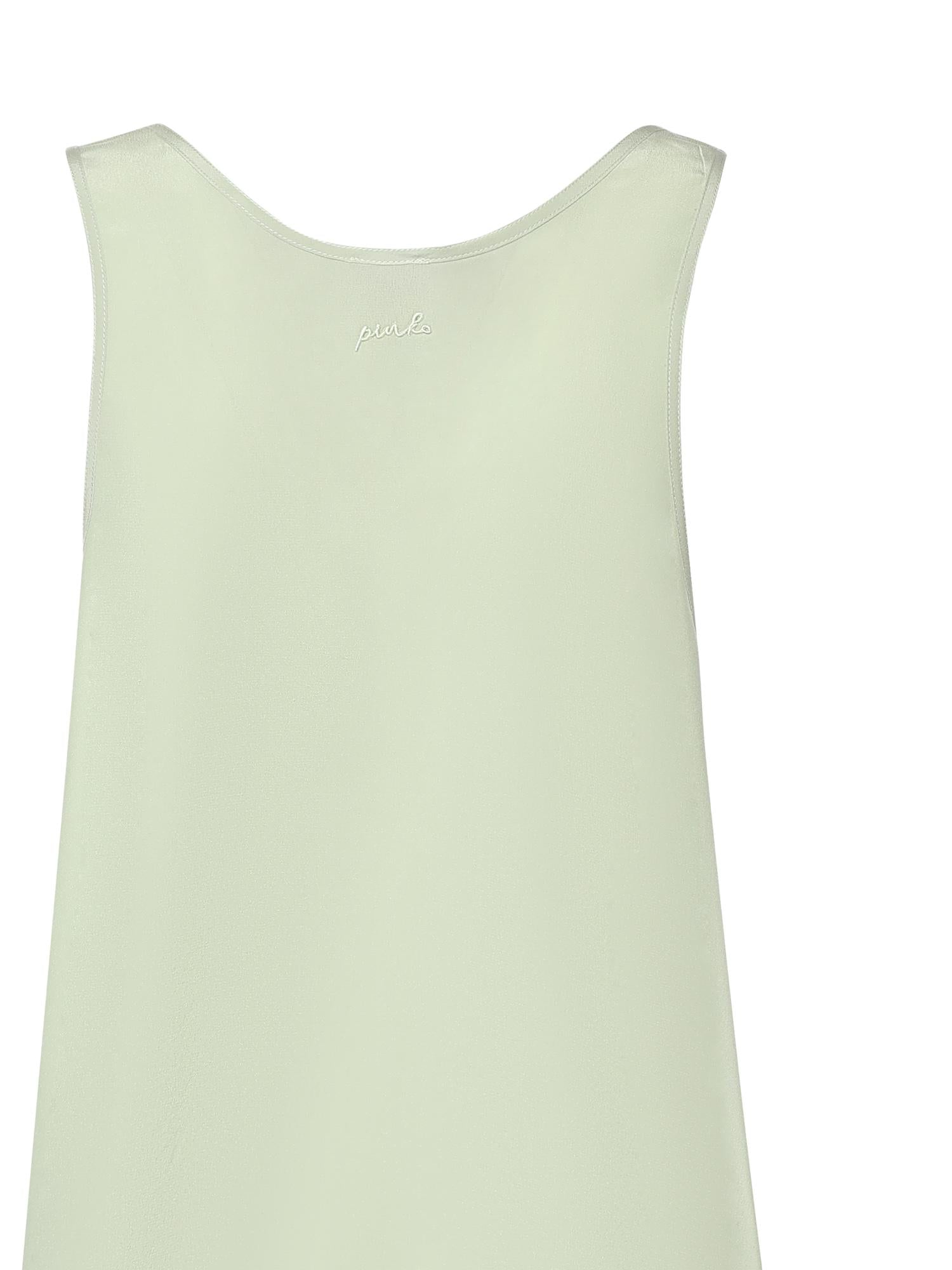 Top a canotta in seta sand wash 104670 A2T7S86 PINKO 