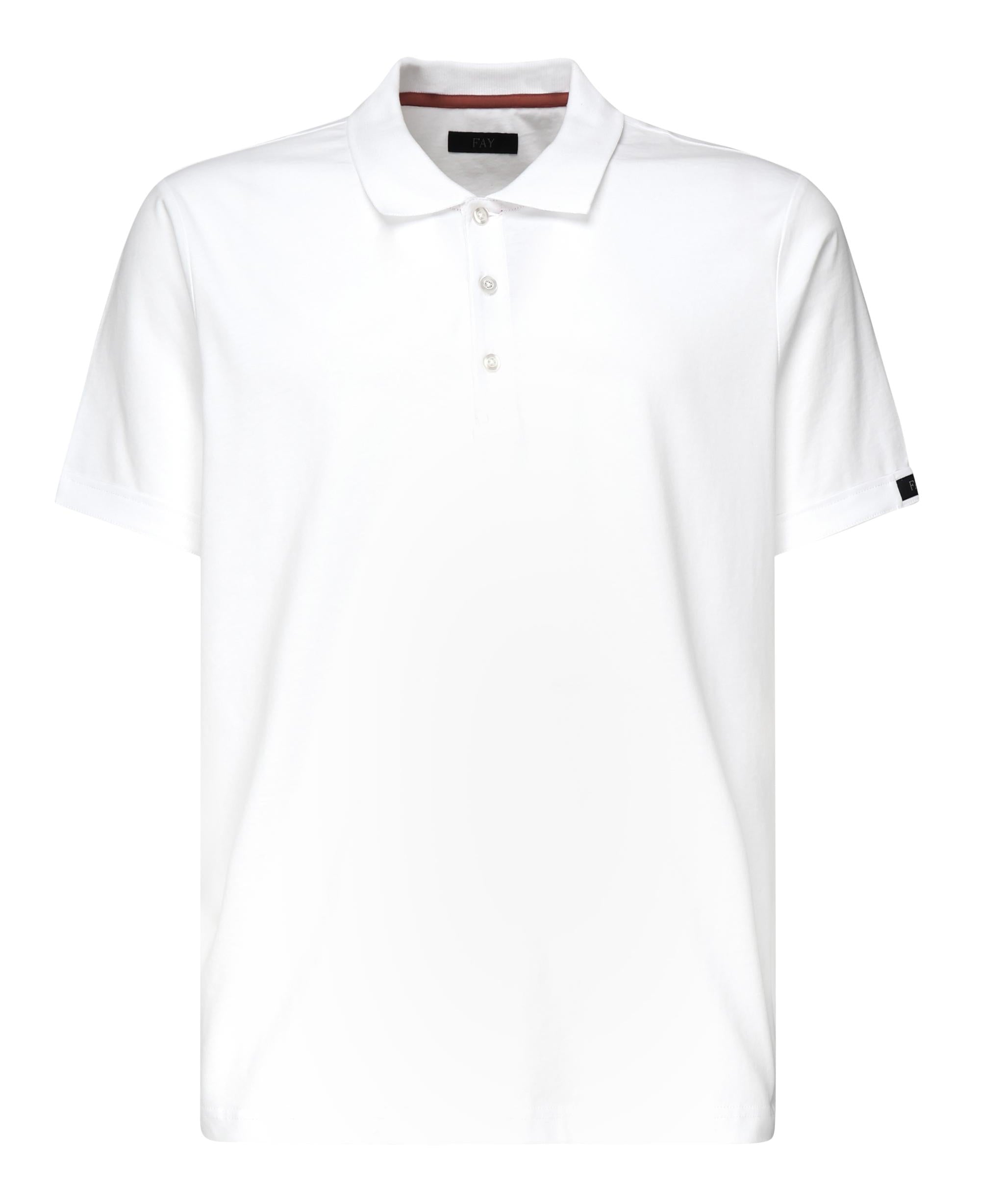 Polo in cotone con logo NPMB2501340UCX B001 FAY 
