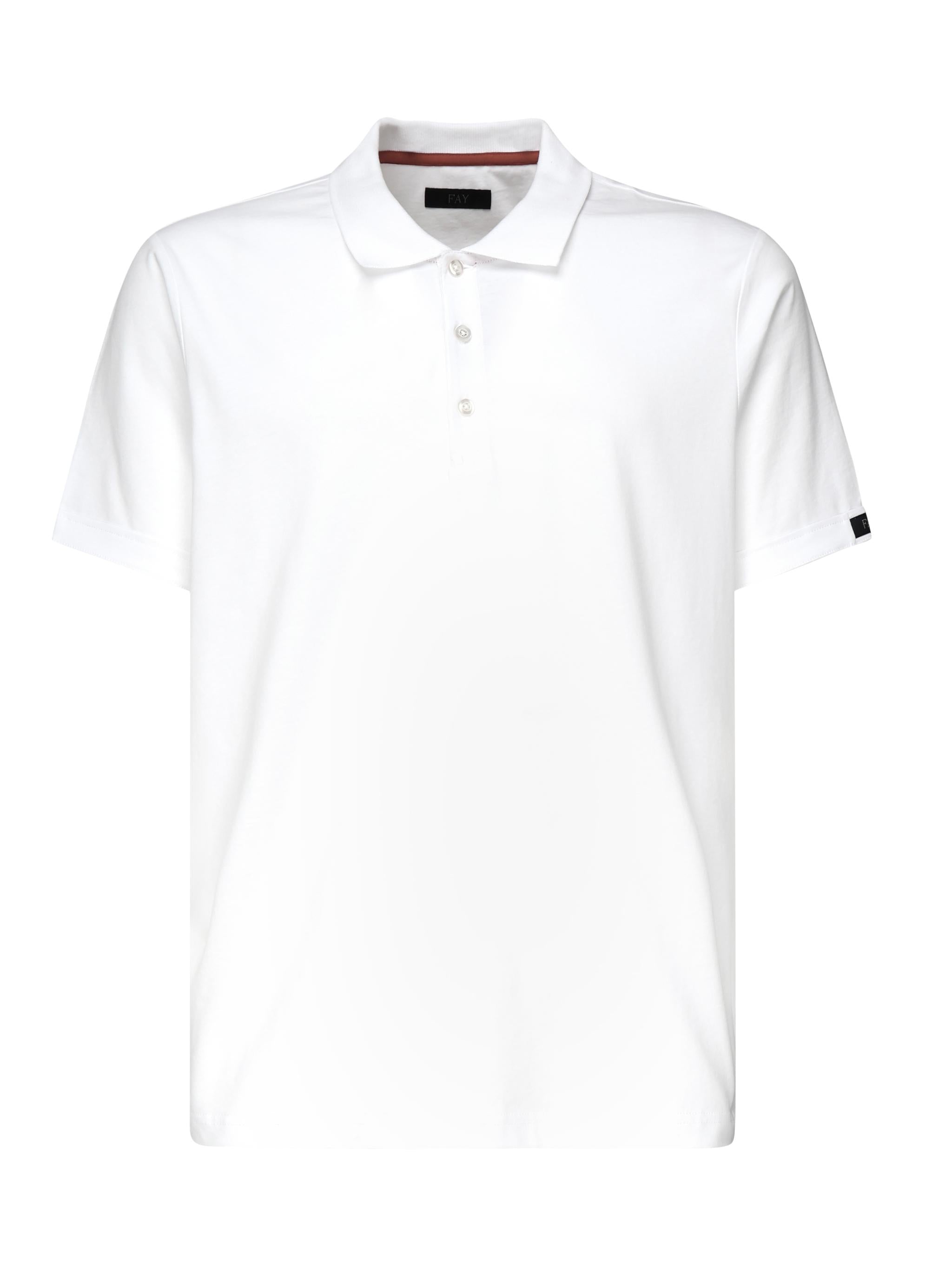 Polo in cotone con logo NPMB2501340UCX B001 FAY 