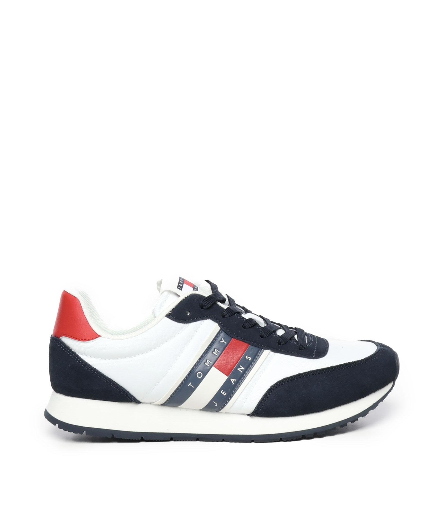 Sneakers running in camoscio con logo EM0EM01351 XLC TOMMY HILFIGER 