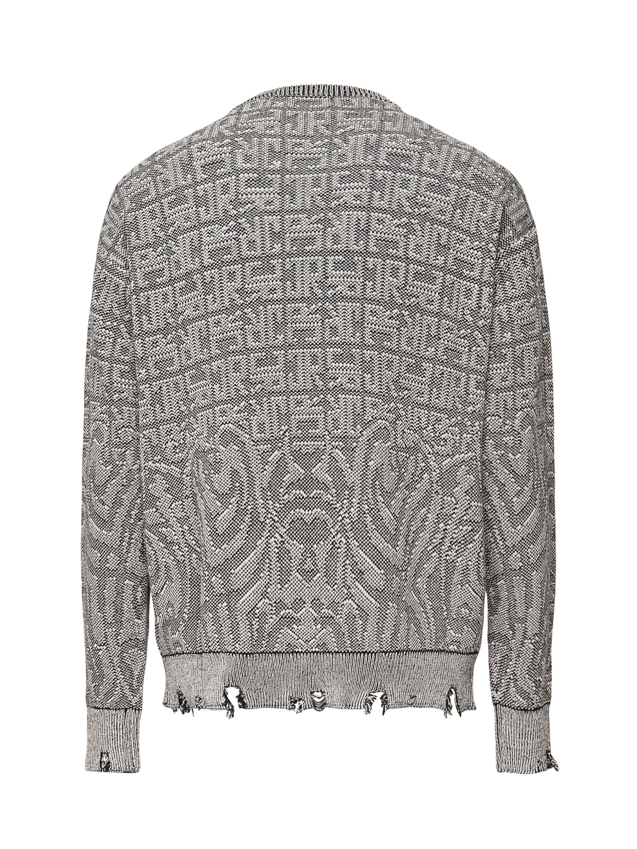 Maglione grigio con logo integrato RMP25003MA  JOHN RICHMOND 