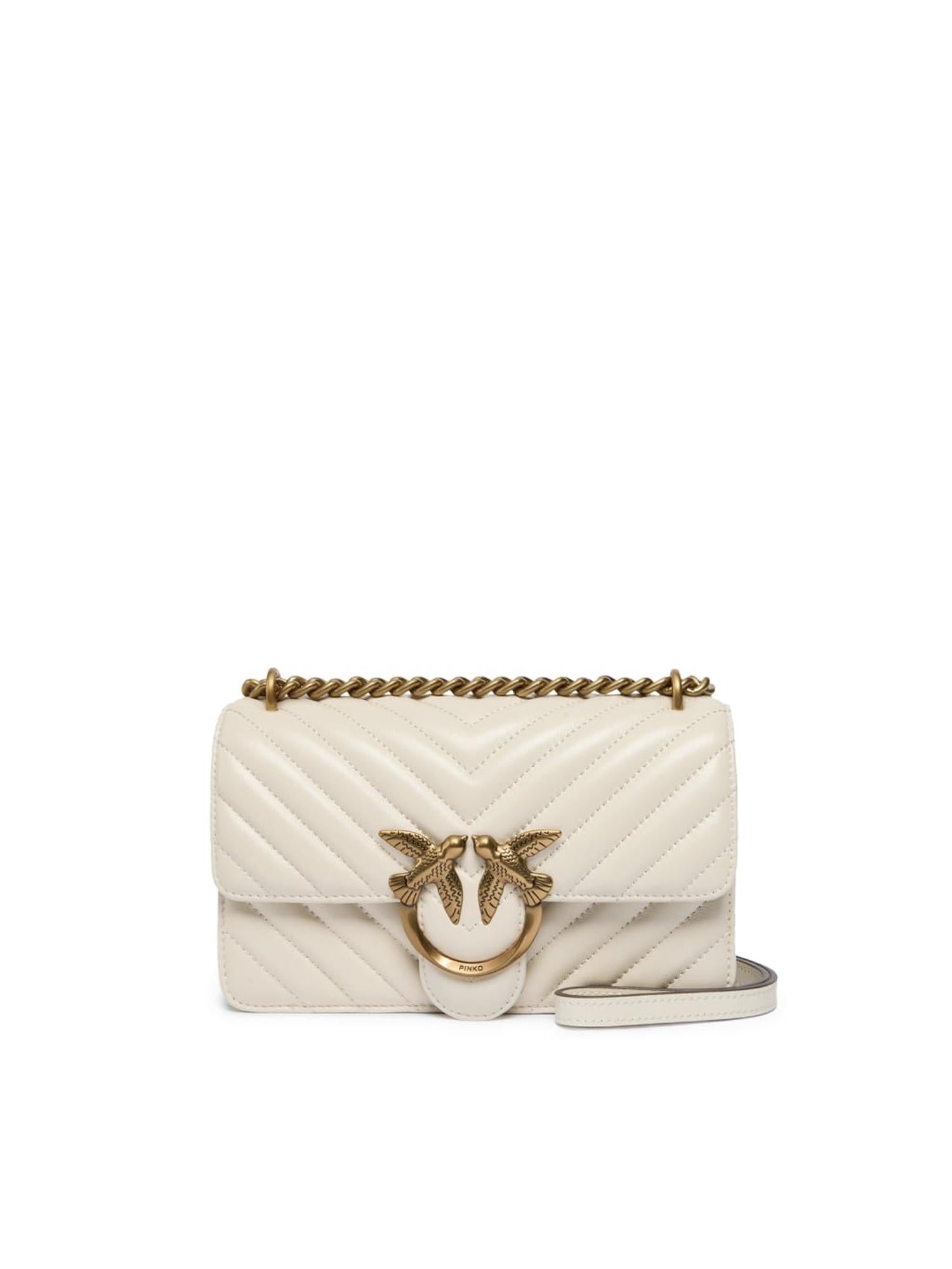 Borsa piccola a tracolla Love Bag One Chevron 100074 A0GKZ14Q PINKO 